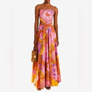 Farm Rio Embroidered Open Back Dress - Cedar